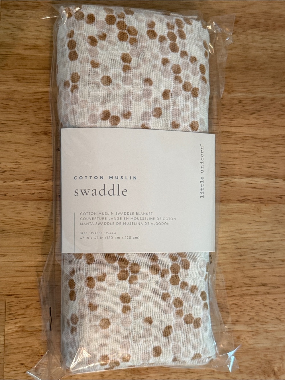 Little Unicorn Cotton Muslin Swaddle Blanket - honeycomb